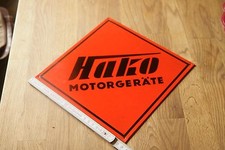Hako  Original Blechschild Motorgeräte 24x24cm Hakorette Eiertank Werbeschild 