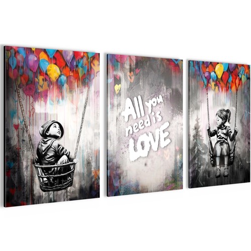 Wandbilder set banksy - set,