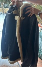 Leder-Schaffell-Herrenjacke