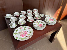 August Warnecke, Hybiskus, Wellenrand, Tee-Service, für 12 Personen