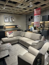 Eckcouch mit Schlaffunktion Und Extra 2 Kopfstützen