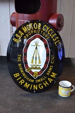 Emailschild BSA Motorräder rechteckig
