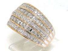 Breiter Brillant Ring Gelbgold