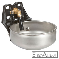 Edelstahl Tränkebecken E21, 5 Liter, Rohrventil, Rindertränke, Pferdetränke
