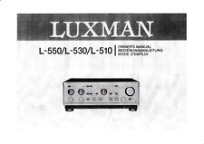 Owner's Manual-Anleitung für Luxman L-510,L-530,L-550 