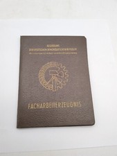 Orig DDR Facharbeiter Zeugnis Facharbeiterzeugnis  Erfurt 1955 Fernmelder