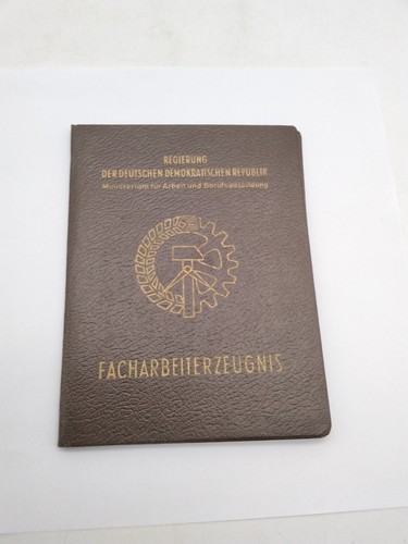 Orig ddr facharbeiter zeugnis - ddr,