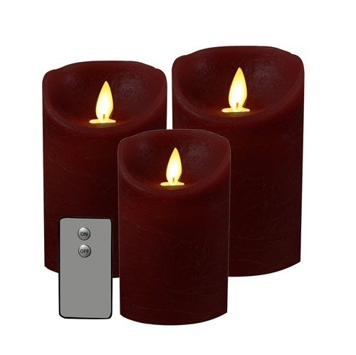 3er set led echtwachs - led,