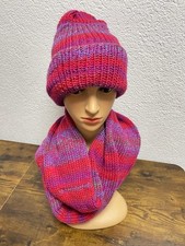 Schal - Mütze - Beanie Set - Selbstgestrickt - Mädchen-Teenager-Damen