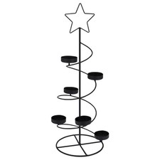 Teelichthalter Metall schwarz