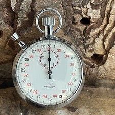 Breitling Stoppuhr 55mm aus Edelstahl - Taschen Chronograph - Kaliber 321