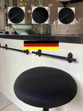 Hocker Stretch-Bezug rund Stretchhusse Barhocker Stuhlbezug Stuhlhusse schwarz