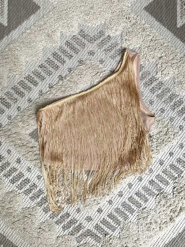 Damen glitzer top mit - glitzer, fransen