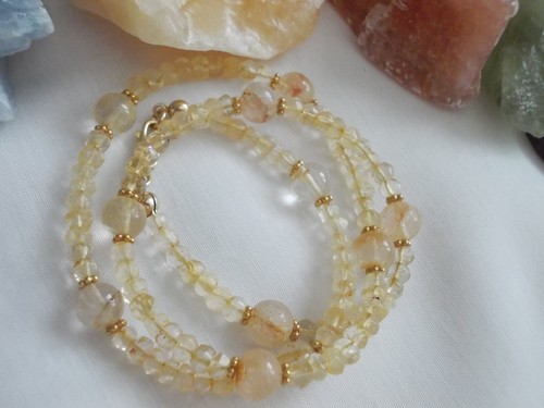 Citrin kette 5mm fac - citrin-kette,,