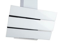 Dunstabzugshaube Kopffreihaube DH 612W 60cm weiß LED Glas incl. 2 Kohlefilter!