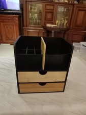 Schreibtisch - Organizer 2 Schubladen Bambus Holz 20*13*21,5 cm