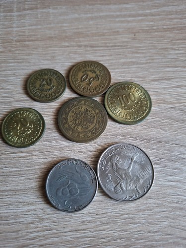 Tunesische münze dinar und - 1,