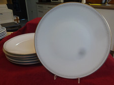 6 tlg. Speiseteller Hutschenreuther/Selb Goldrand 290 Ø ca. 25 cm