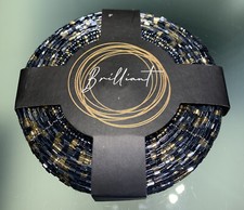 Design Rundes Perlen-Untersetzer, Set 4er ,Mehrfarbig,Glasperlen, Ø9cm.