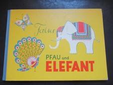 Falter Pfau und Elefant-Schmückendes Gestalten-DDR Bastelbuch 1960