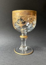 Arte Italica Medici Kristall Wein Glas Pokal Glas 24 K Gold Fries Festons 1/3