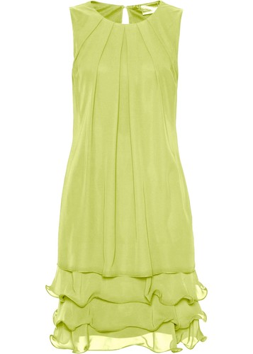 Chiffonkleid und rüschen - und, gr