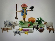 Playmobil Bauernhof 9832 Vogelscheuche Kürbis Fleckschweine und Schafe  NEU OVP