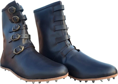 Mittelalter leder stiefel - stiefel, paar