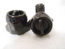 Bakelit Drehschalter Feuchtraum  Licht Schalter schwarz alt Steckdose Busch