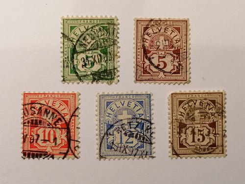 Briefmarken schweiz helvetia - 5,