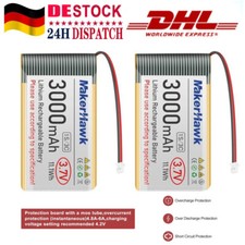 2 Stücke 3000mAh 3,7V 1S