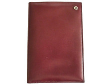 ESQUIRE SCHECKETUI SCHECKHEFT KARTENETUI BORDEAUX ROT LEDER CHECKBOOK CARD CASE