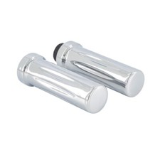 Chrome custom grips fit suzuki - chrome,