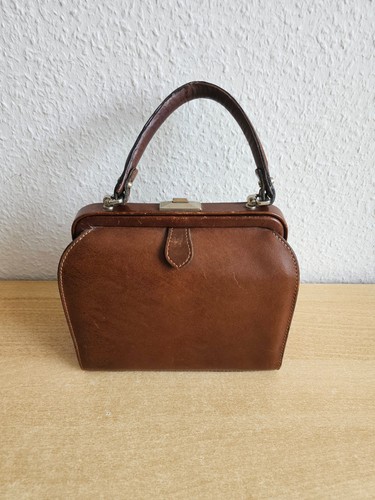 Vintage handtasche leder braun - vintage,
