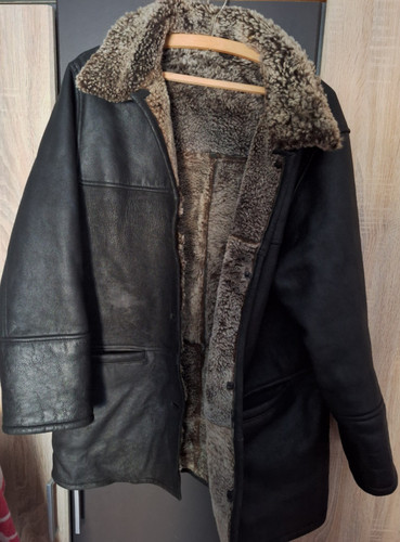 Shearling damen lederjacke aus - shearling,