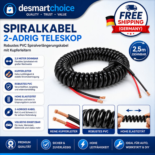 Hengbird spiralkabel adrig - 2,