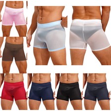 DE Herren Durchsichtige Boxershorts Sexy Unterwäsche Trunk Erotische Höschen