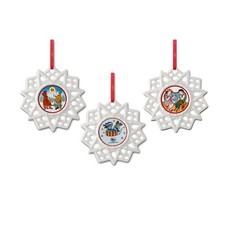 3x Hutschenreuther Schmucksterne mit 2 Motiven Weihnachtsstern Stern NEU OVP