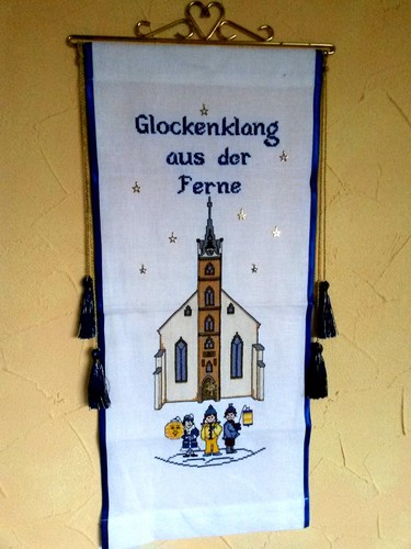 Stickbild wandbehand fertig - stickbild,