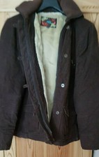 Feincordjacke, Größe L Damenjacke mit Kapuze, braun,