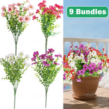 9 Bündel Kunstblumen Künstliche Blumen Balkonpflanzen Herbststrauß Herbstdeko