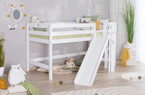 Ticaa hochbett mit rutsche - hochbett,