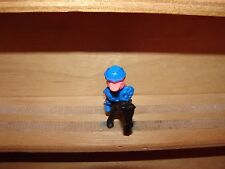 STECKFIGUR RITTER KUNIBERT BLAU AUF PFERD 1986 D/EU - RUNDES SCHILD / PFERD SCHW