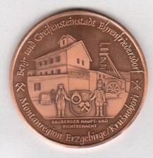 Kupfermedaille Ehrenfriedersdorf Bergbau 2024 UNESCO Welterbe Würdigung von FMF