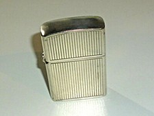VINTAGE ENGLISH 925 STERLING SILVER CASE- ZIPPO LIGHTER INSERT/INLAY -RARE- NICE