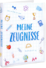 BOFUNX Zeugnismappe A4 mit 20 Hüllen Dokumentenmappe Sichtbuch Aufbewahrung Schu