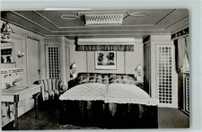 52287502 - Hamburg-Amerika Linie Luxuskabine Waschtisch Bett Stuhl Schifffahrt