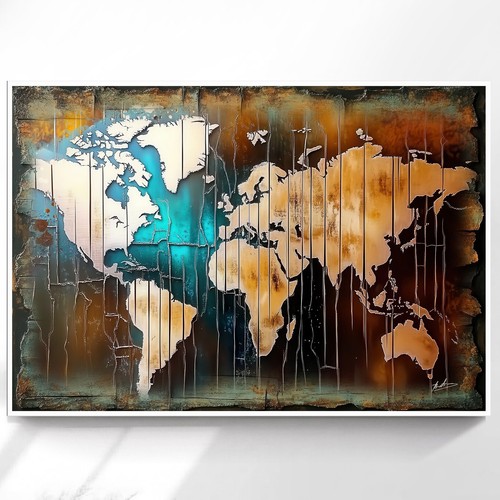 Leinwand bilder weltkarte - bilder,