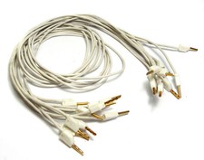 10x Meßleitung Multi-Contact mit MC Hohl-Bananen-Stecker 2mm, 60 cm, weiss