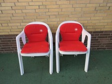 2er Set SONNTEX Gartenstuhl AUFLAGEN, ROT